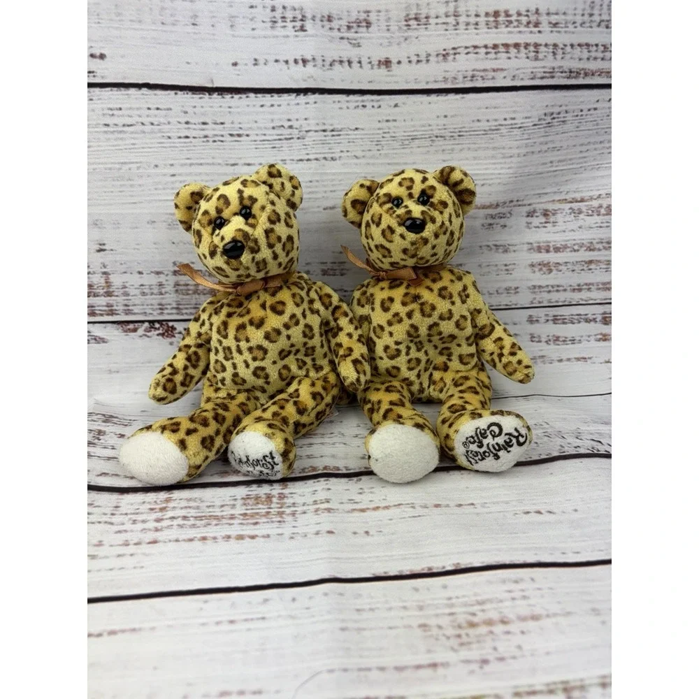 TY Beanie Baby - LEOPOLD the Bear (Rainforest Cafe Exclusive) (9 inch) Set Of 2
